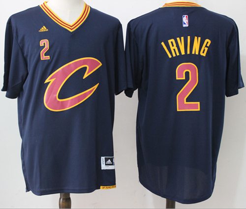 Cavaliers #2 Kyrie Irving Navy Blue Short Sleeve C Stitched NBA Jersey Cavaliers #2 Kyrie Irving Navy Blue Short Sleeve C Stitched NBA Jersey