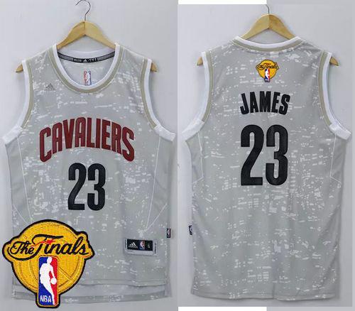 Cavaliers #23 LeBron James Grey City Light The Finals Patch Stitched NBA Jersey Cavaliers #23 LeBron James Grey City Light The Finals Patch Stitched NBA Jersey