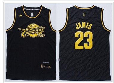 Cleveland Cavaliers #23 LeBron James Black Precious Metals Fashion NBA Jersey Cleveland Cavaliers #23 LeBron James Black Precious Metals Fashion NBA Jersey