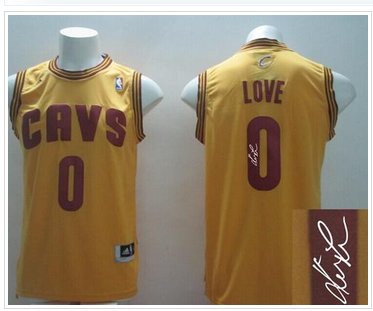 New Revolution 30 Autographed Cavaliers #0 Kevin Love Yellow Stitched NBA Jersey New Revolution 30 Autographed Cavaliers #0 Kevin Love Yellow Stitched NBA Jersey