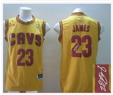Revolution 30 Autographed Cleveland Cavaliers #23 LeBron James Yellow Alternate Stitched NBA Jersey Revolution 30 Autographed Cleveland Cavaliers #23 LeBron James Yellow Alternate Stitched NBA Jersey