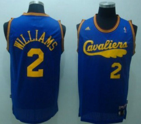Cleveland Cavaliers #2 M WILLIAMS Blue With Yellow Throwback Swingman Jersey Cleveland Cavaliers #2 M WILLIAMS Blue With Yellow Throwback Swingman Jersey