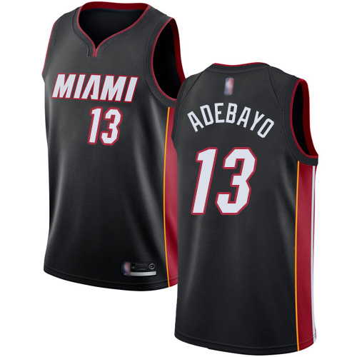 Heat #13 Bam Adebayo Black Basketball Swingman Icon Edition Jersey Heat #13 Bam Adebayo Black Basketball Swingman Icon Edition Jersey