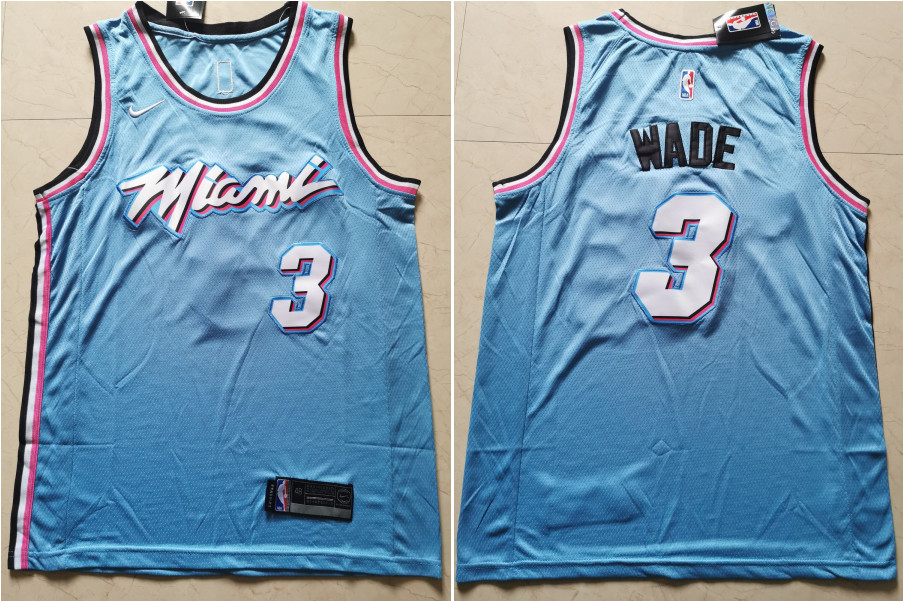 Heat 3 Dwyane Wade Light Blue Nike City Edition Swingman Jersey Heat 3 Dwyane Wade Light Blue Nike City Edition Swingman Jersey