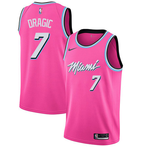 Heat #7 Goran Dragic Pink Basketball Swingman Earned Edition Jersey Heat #7 Goran Dragic Pink Basketball Swingman Earned Edition Jersey