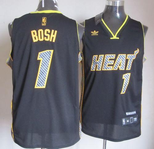 Heat #1 Chris Bosh Black Electricity Fashion Stitched NBA Jersey Heat #1 Chris Bosh Black Electricity Fashion Stitched NBA Jersey