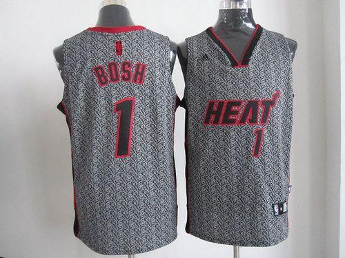 Heat #1 Chris Bosh Grey Static Fashion Stitched NBA Jersey Heat #1 Chris Bosh Grey Static Fashion Stitched NBA Jersey