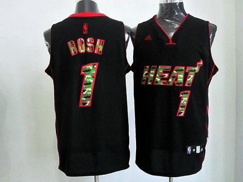 Heat #1 Chris Bosh Black Camo Fashion Stitched NBA Jersey Heat #1 Chris Bosh Black Camo Fashion Stitched NBA Jersey