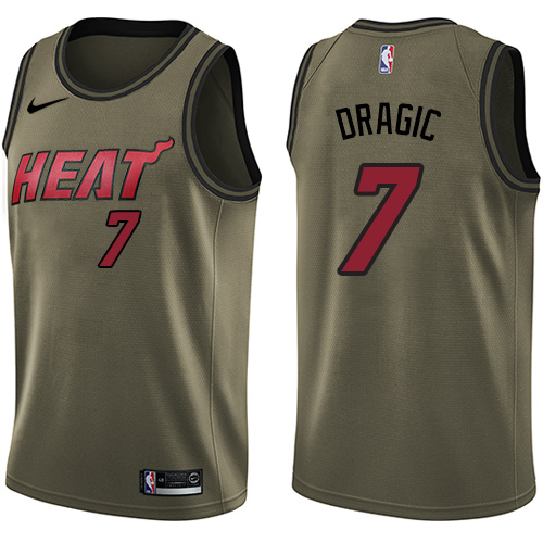 Nike Heat #7 Goran Dragic Green Salute to Service NBA Swingman Jersey Nike Heat #7 Goran Dragic Green Salute to Service NBA Swingman Jersey