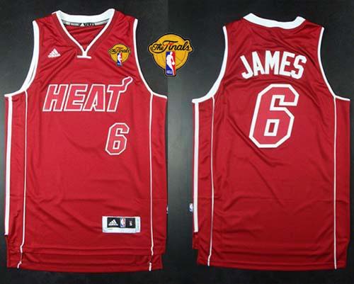 Heat #6 LeBron James Red Pride Swingman Finals Patch Stitched NBA Jersey Heat #6 LeBron James Red Pride Swingman Finals Patch Stitched NBA Jersey