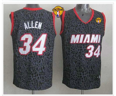 Miami Heat #34 Ray Allen Black Crazy Light Finals Patch Stitched NBA Jersey Miami Heat #34 Ray Allen Black Crazy Light Finals Patch Stitched NBA Jersey