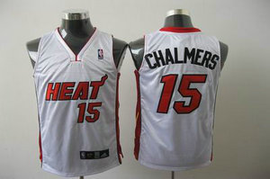 Miami Heat 15 CHALMERS white jersey Miami Heat 15 CHALMERS white jersey