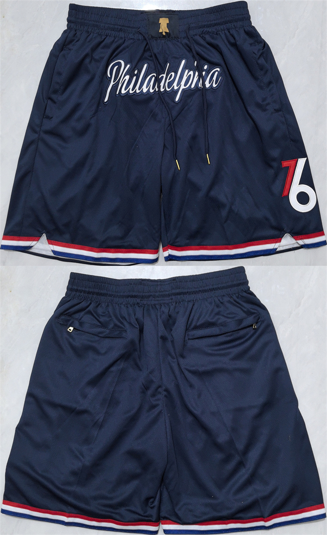 Men's Philadelphia 76ers Navy Shorts (Run Small) Men's Philadelphia 76ers Navy Shorts (Run Small)