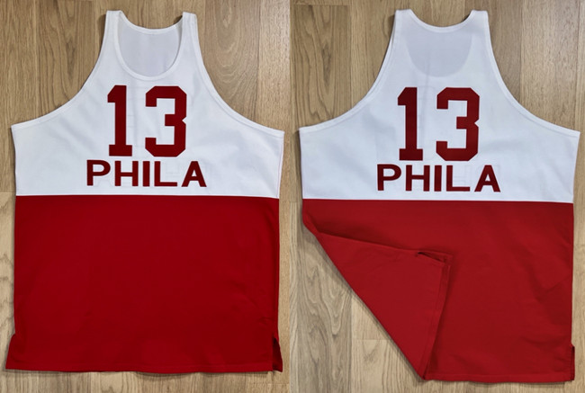 Men's Philadelphia 76ers #13 Wilt Chamberlain White Red Stitched Basketball Jersey Men's Philadelphia 76ers #13 Wilt Chamberlain White Red Stitched Basketball Jersey