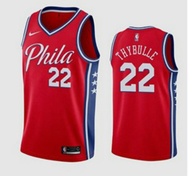 Men's Philadelphia 76ers #22 Matisse Thybulle Red Stitched Swingman Jersey Men's Philadelphia 76ers #22 Matisse Thybulle Red Stitched Swingman Jersey