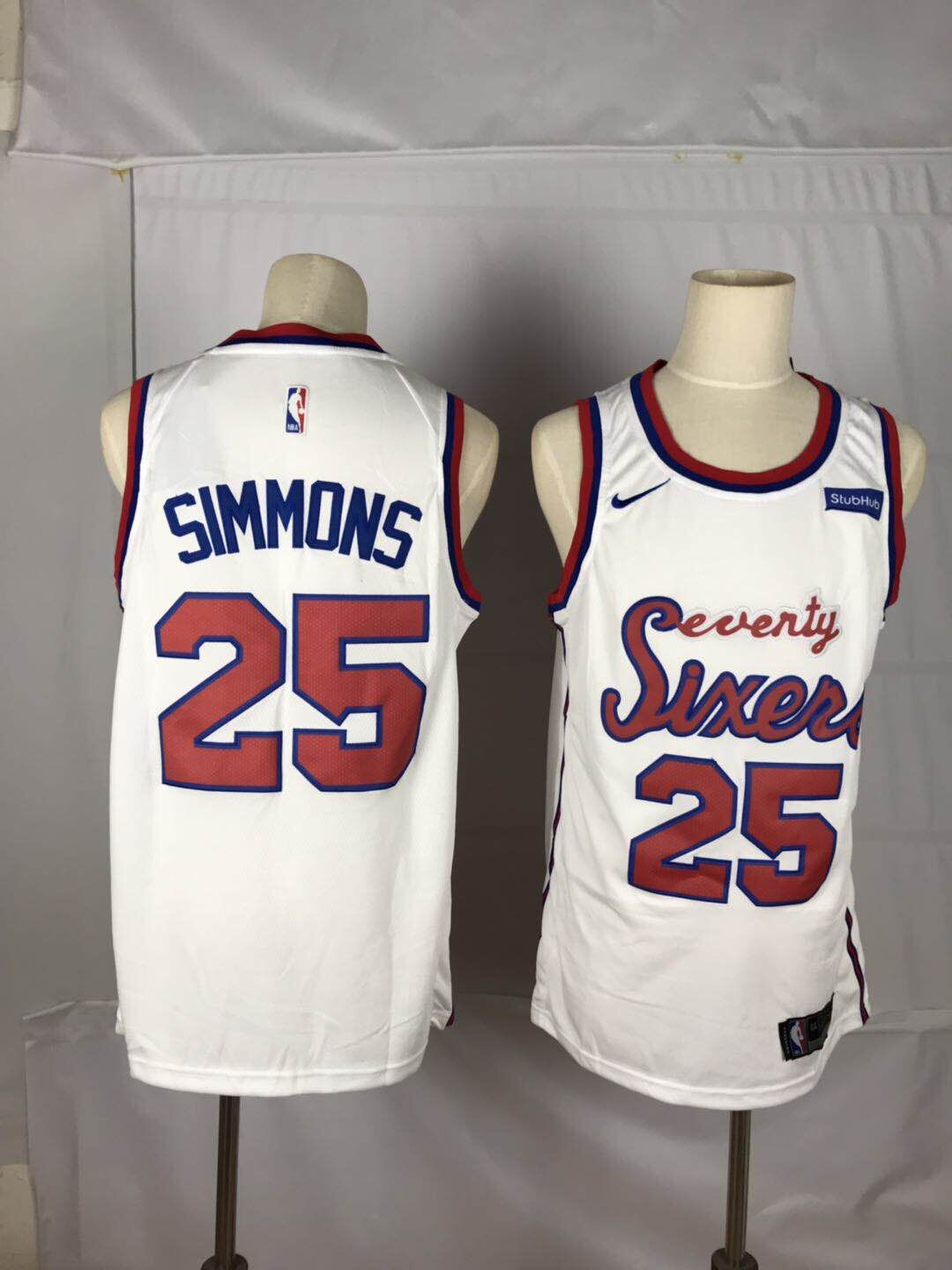 76ers 25 Ben Simmons White Nike Throwback Swingman Jersey 76ers 25 Ben Simmons White Nike Throwback Swingman Jersey