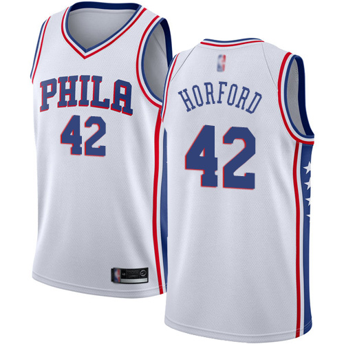 76ers #42 Al Horford White Basketball Swingman Association Edition Jersey 76ers #42 Al Horford White Basketball Swingman Association Edition Jersey