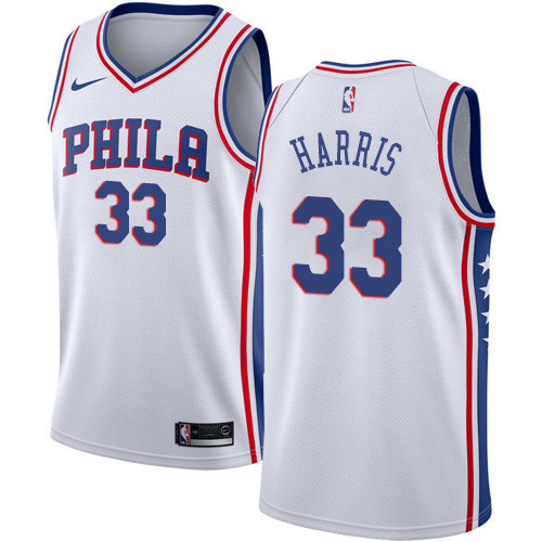 76ers #33 Tobias Harris White Basketball Swingman Association Edition Jersey 76ers #33 Tobias Harris White Basketball Swingman Association Edition Jersey
