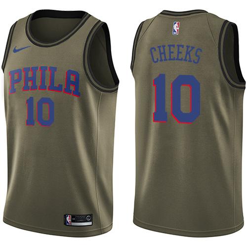 Nike 76ers #10 Maurice Cheeks Green Salute to Service NBA Swingman Jersey Nike 76ers #10 Maurice Cheeks Green Salute to Service NBA Swingman Jersey