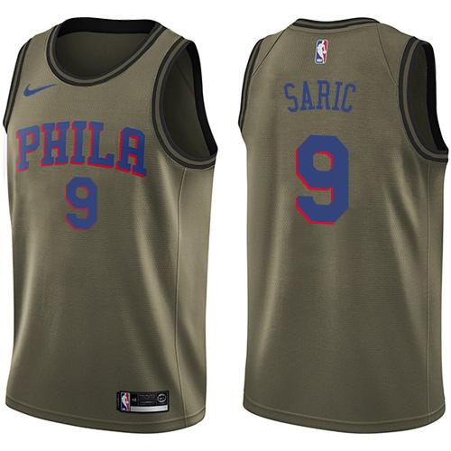 Nike 76ers #9 Dario Saric Green Salute to Service NBA Swingman Jersey Nike 76ers #9 Dario Saric Green Salute to Service NBA Swingman Jersey