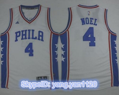 Revolution 30 76ers #4 Nerlens Noel White Stitched NBA Jersey Revolution 30 76ers #4 Nerlens Noel White Stitched NBA Jersey