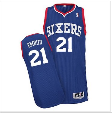 Revolution 30 Philadelphia 76ers #21 Joel Embiid Blue NBA Jersey Revolution 30 Philadelphia 76ers #21 Joel Embiid Blue NBA Jersey