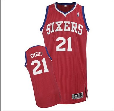 Revolution 30 Philadelphia 76ers #21 Joel Embiid Red NBA Jersey Revolution 30 Philadelphia 76ers #21 Joel Embiid Red NBA Jersey