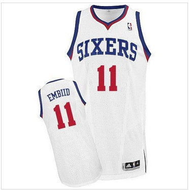 Revolution 30 Philadelphia 76ers #11 Joel Embiid White Stitched NBA Jersey Revolution 30 Philadelphia 76ers #11 Joel Embiid White Stitched NBA Jersey