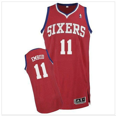 Revolution 30 Philadelphia 76ers #11 Joel Embiid Red Stitched NBA Jersey Revolution 30 Philadelphia 76ers #11 Joel Embiid Red Stitched NBA Jersey