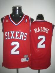 NBA Philadelphia 76ers #2 Malone Red Jerseys NBA Philadelphia 76ers #2 Malone Red Jerseys