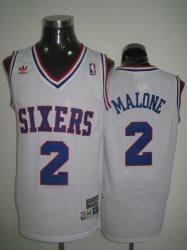 NBA Philadelphia 76ers #2 Malone White Jerseys NBA Philadelphia 76ers #2 Malone White Jerseys