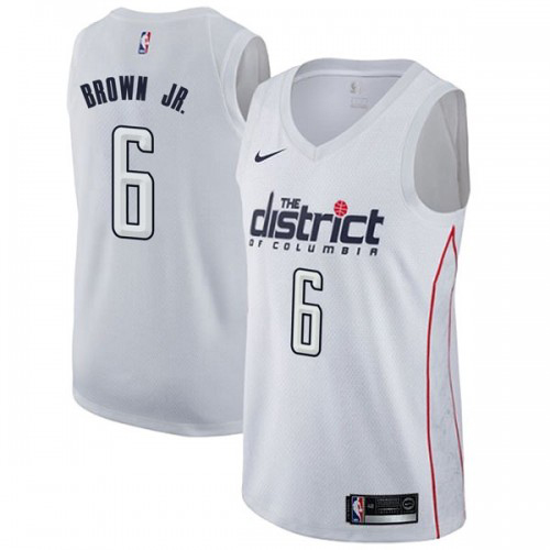 Nike Wizards #6 Troy Brown Jr White NBA Swingman City Edition Jersey Nike Wizards #6 Troy Brown Jr White NBA Swingman City Edition Jersey
