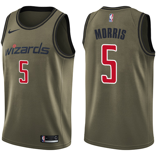 Nike Wizards #5 Markieff Morris Green Salute to Service NBA Swingman Jersey Nike Wizards #5 Markieff Morris Green Salute to Service NBA Swingman Jersey