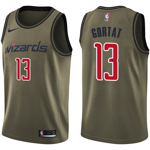 Nike Wizards #13 Marcin Gortat Green Salute to Service NBA Swingman Jersey Nike Wizards #13 Marcin Gortat Green Salute to Service NBA Swingman Jersey