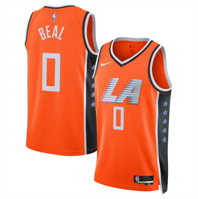 Men's Los Angeles Clippers #0 Bradley Beal Orange 2025 26 City Edition Stitched Jersey Men's Los Angeles Clippers #0 Bradley Beal Orange 2025 26 City Edition Stitched Jersey