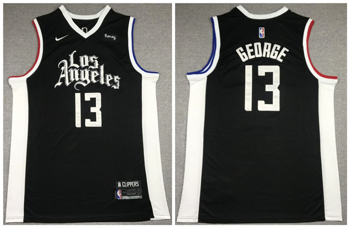 Clippers 13 Paul George Black 2021 City Edition Nike Swingman Jersey Clippers 13 Paul George Black 2021 City Edition Nike Swingman Jersey