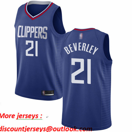 Clippers #21 Patrick Beverley Blue Basketball Swingman Icon Edition Jersey Clippers #21 Patrick Beverley Blue Basketball Swingman Icon Edition Jersey