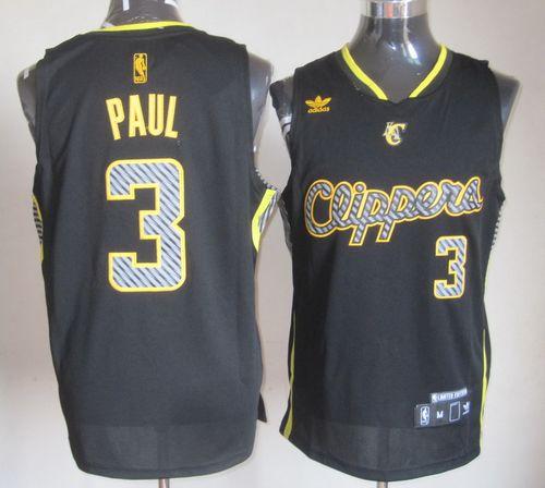 Clippers #3 Chris Paul Black Electricity Fashion Stitched NBA Jersey Clippers #3 Chris Paul Black Electricity Fashion Stitched NBA Jersey