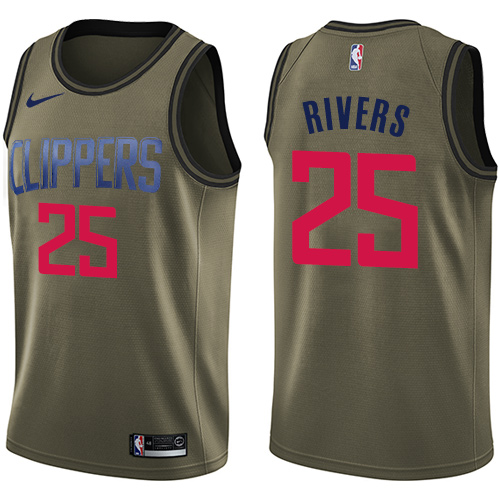 Nike Clippers #25 Austin Rivers Green Salute to Service NBA Swingman Jersey Nike Clippers #25 Austin Rivers Green Salute to Service NBA Swingman Jersey