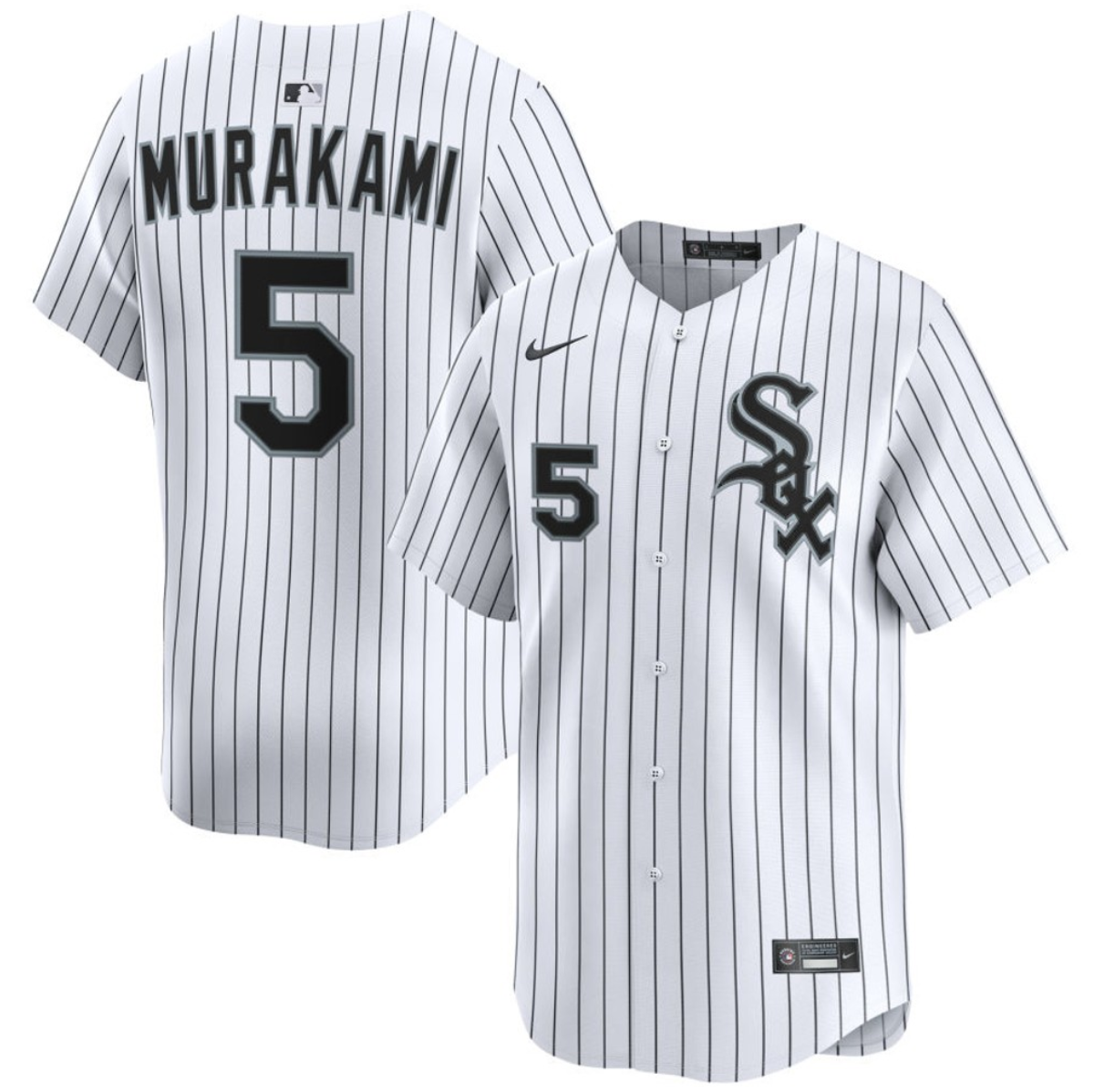 Men's Chicago White Sox #5 Munetaka Murakami White 2025 Home Limited Stitched Baseball Jersey Men's Chicago White Sox #5 Munetaka Murakami White 2025 Home Limited Stitched Baseball Jersey
