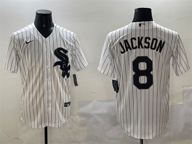 Men's Chicago White Sox #8 Bo Jackson White Cool Base Stitched Baseball Jersey Men's Chicago White Sox #8 Bo Jackson White Cool Base Stitched Baseball Jersey