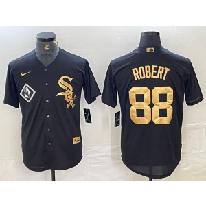 MLB White Sox 88 Luis Robert Black Gold Nike Cool Base Men Jersey MLB White Sox 88 Luis Robert Black Gold Nike Cool Base Men Jersey