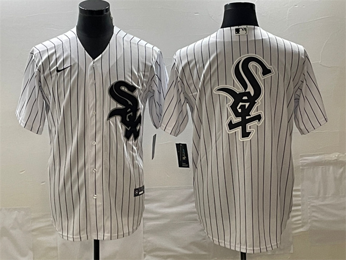 Men's Chicago White Sox White Team Big Logo Cool Base Stitched JerseyS Men's Chicago White Sox White Team Big Logo Cool Base Stitched JerseyS