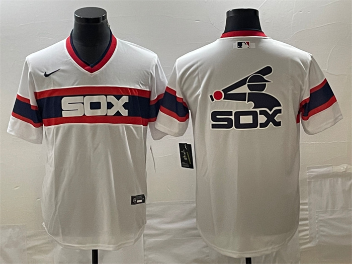 Men's Chicago White Sox White Team Big Logo Cool Base Stitched Jersey Men's Chicago White Sox White Team Big Logo Cool Base Stitched Jersey