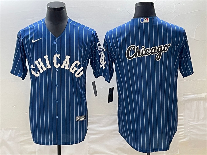 Men's Chicago White Sox Navy Team Big Logo Cool Base Stitched Jersey Men's Chicago White Sox Navy Team Big Logo Cool Base Stitched Jersey