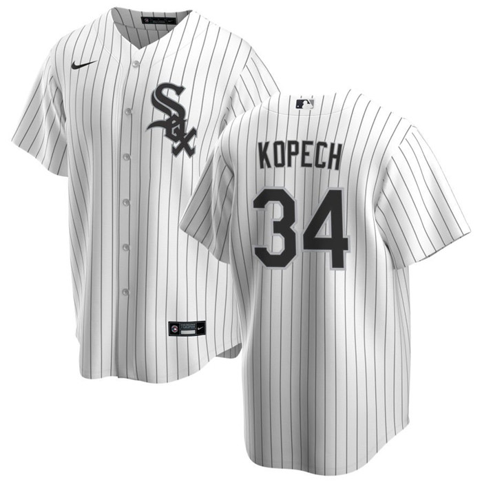 Men's Chicago White Sox #34 Michael Kopech White Cool Base Stitched Jersey Men's Chicago White Sox #34 Michael Kopech White Cool Base Stitched Jersey