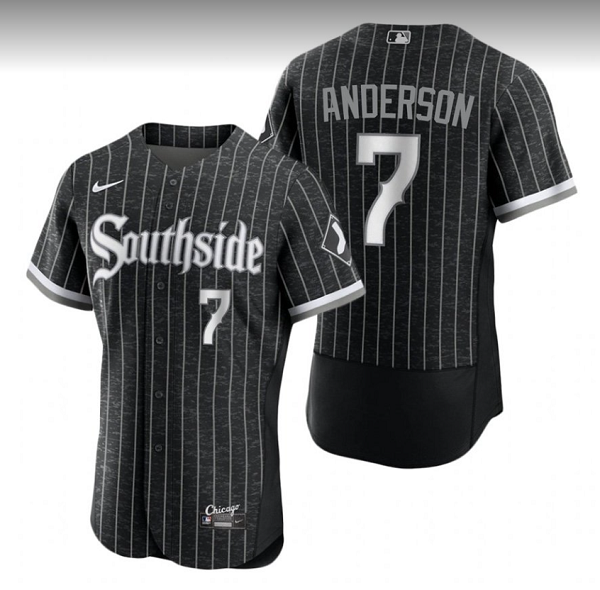 Men's Chicago White Sox #7 Tim Anderson City Connect Flex Base Stitched Jersey Men's Chicago White Sox #7 Tim Anderson City Connect Flex Base Stitched Jersey