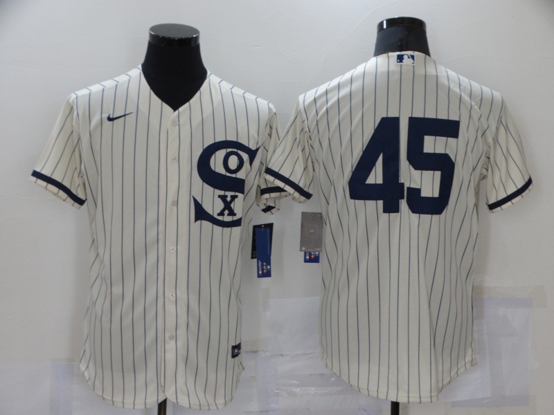 Men's Chicago White Sox #45 Michael Jordan 2021 Cream Navy Field of Dreams Flex Base Stitched Jersey Men's Chicago White Sox #45 Michael Jordan 2021 Cream Navy Field of Dreams Flex Base Stitched Jersey