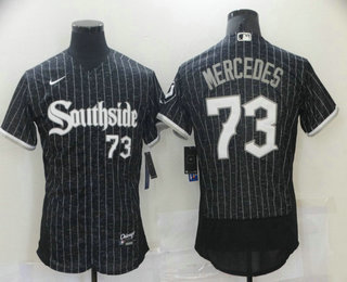 Men's Chicago White Sox #73 Yermin Mercedes Black 2021 City Connect Stitched MLB Flex Base Nike Jersey Men's Chicago White Sox #73 Yermin Mercedes Black 2021 City Connect Stitched MLB Flex Base Nike Jersey