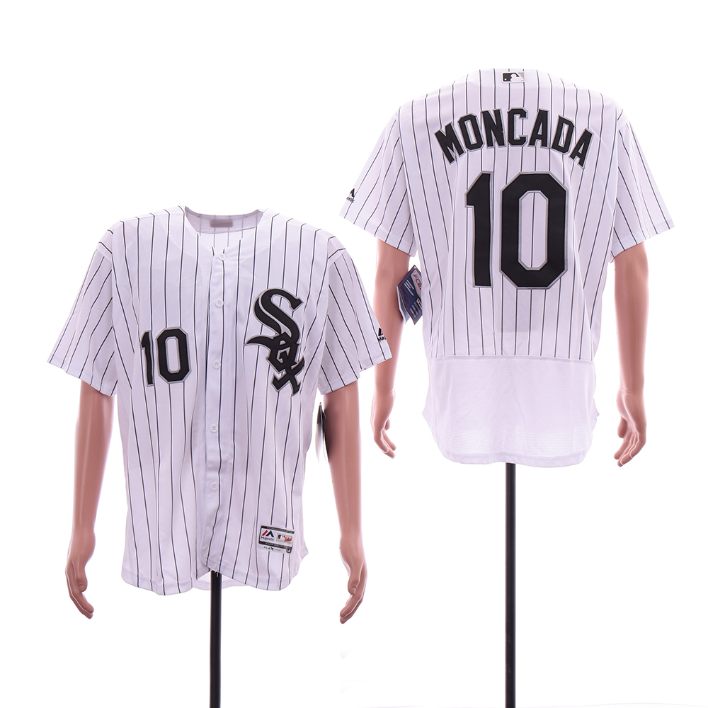 White Sox 10 Yoan Moncada White Flexbase Jersey White Sox 10 Yoan Moncada White Flexbase Jersey